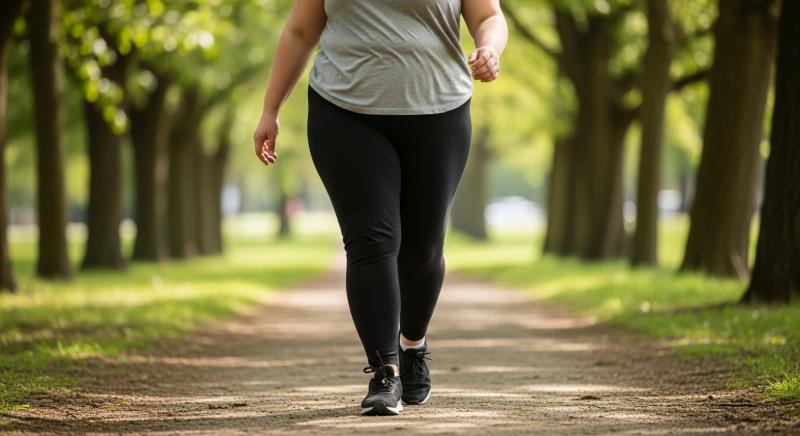 temposu yuruyus yapan sisman birey