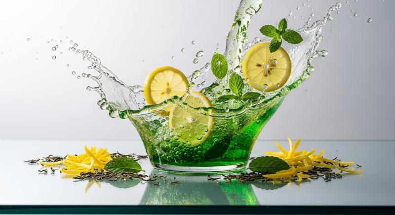 yesil cay soda limon dinamik ferahlik