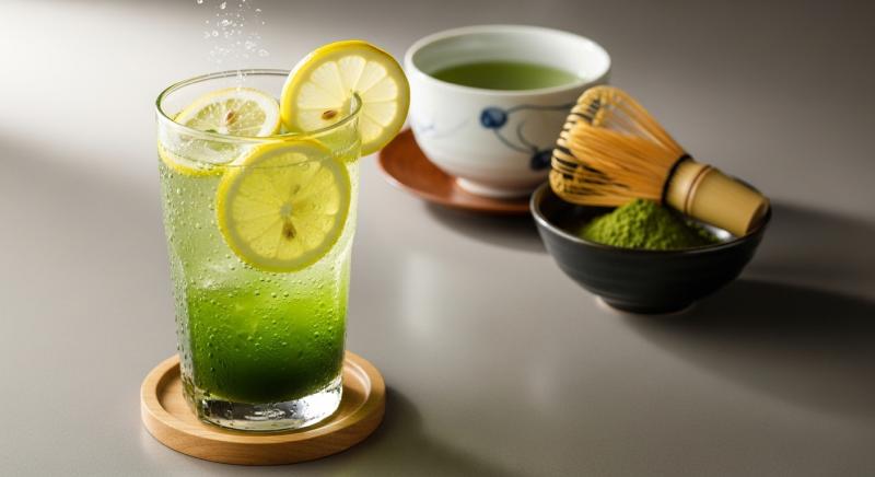 yesil cay ve matcha ferahlatici icecek