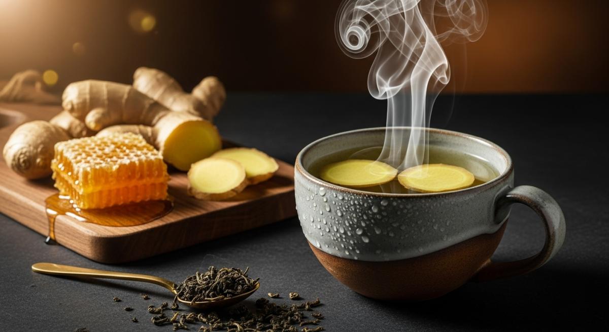 Yeşil Çaylı Zencefilli Sıcak İçecek Tarifi