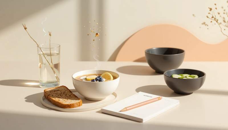 beslenme odak mental berraklik editorial stilllife