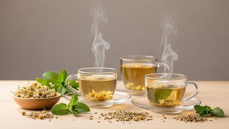 bitki caylariyla sakin detoks anlari