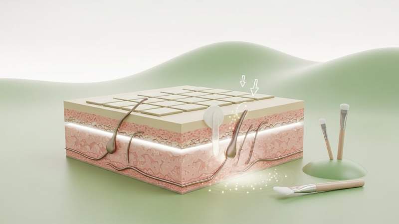 cilt bakiminda dengeyi ve keratin birikimiyle uyumlu surdurulebilir yaklasimi anlatan gorsel