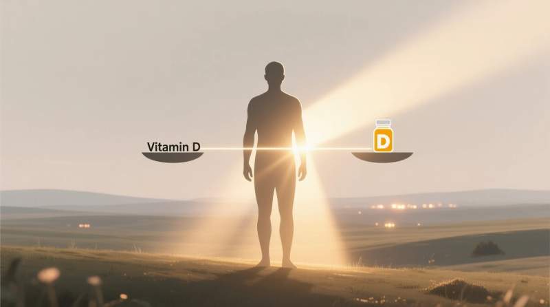 d vitamini icin insan silueti uzerinden uzun vadeli dengeli etkiyi anlatan sinamatik gorsel