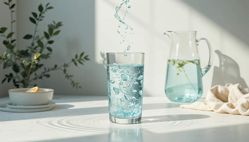 detoks su ritim hidrasyon sembolik editorial sahne