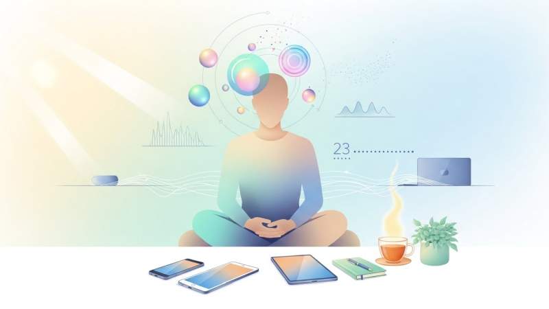 dijital detoks odak yenilenme pastel sahne