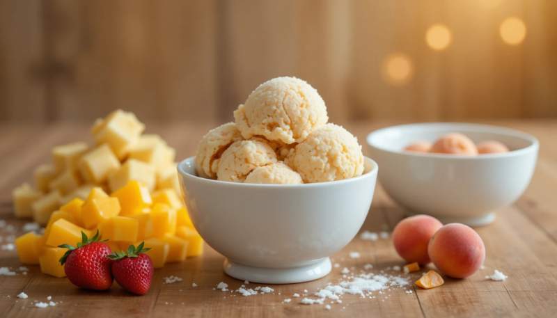 dogal dondurma kisisellestirme meyve taban editorial