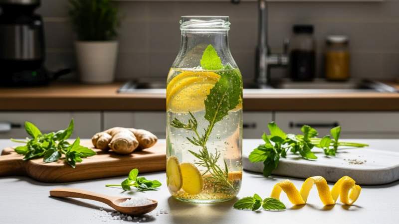 Ev Yapımı Mineralli Bitkisel Tonik (Herbal Mineral Tonic)