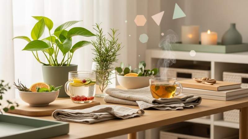 evde arinma detoks rituel editorial sade sahne