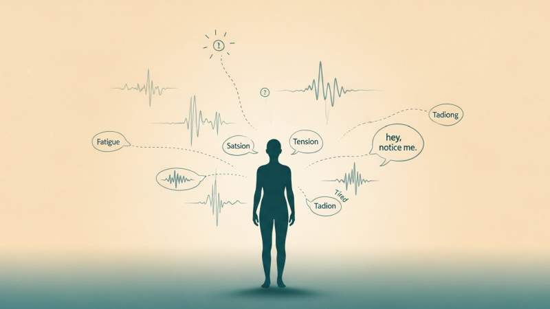 farkindalik ile vucut sinyallerini fark etme ve gunluk aliskanliklari bilinc li duzenleme gorseli