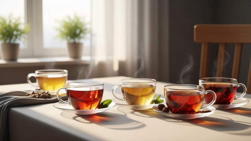 gunluk bitki cayi aliskanliginda miktar zamanlama ve cesitlilik dengesini gosteren huzurlu gorsel