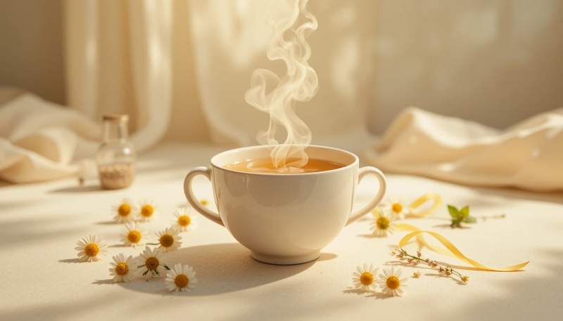 hafif aromali bitki cayi aksam dengesi