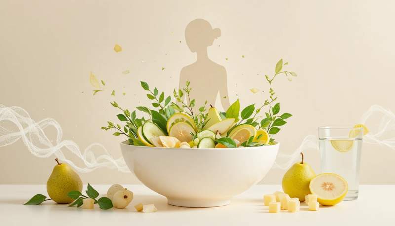 hafif detoks sebze meyve abstract his