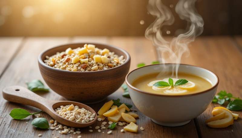 metabolizma destek hafif yulaf ve corba editorial