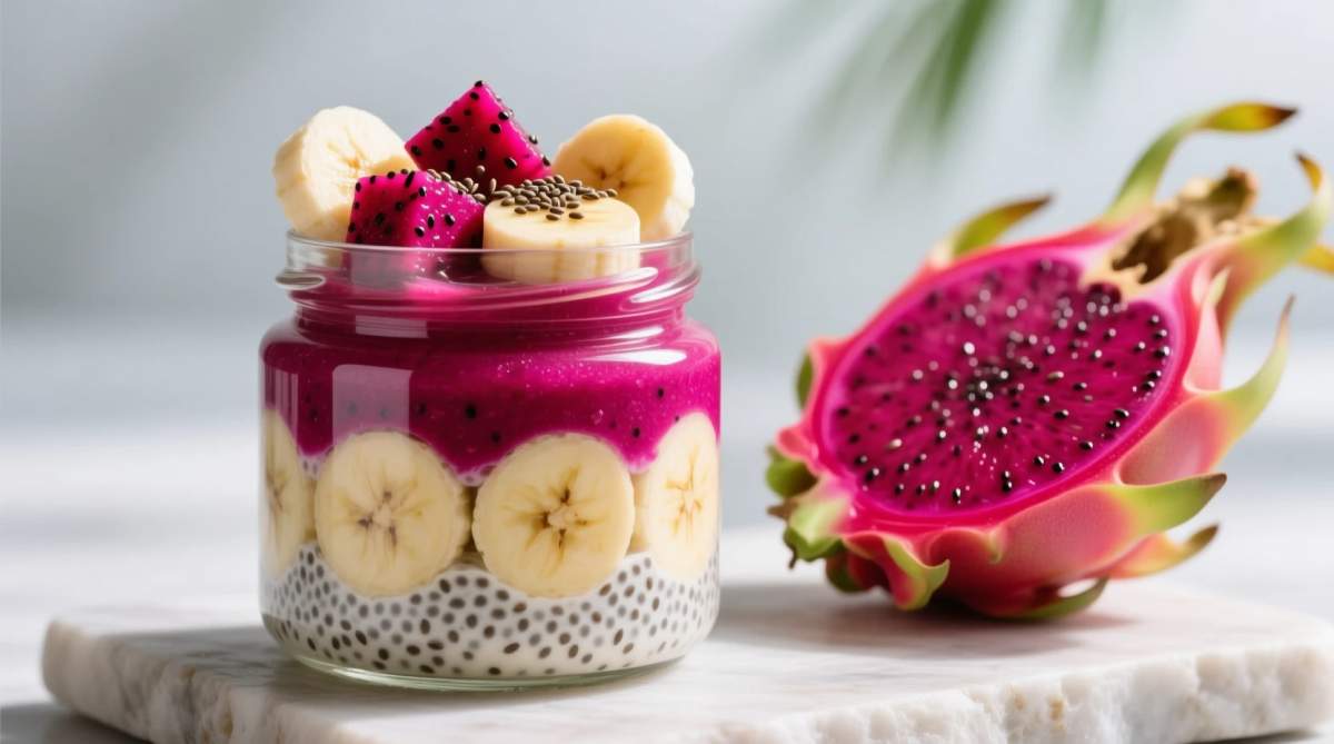 Pitaya Ve Muzlu Chia Puding Tarifi İle Sağlıklı Diyet Tatlı