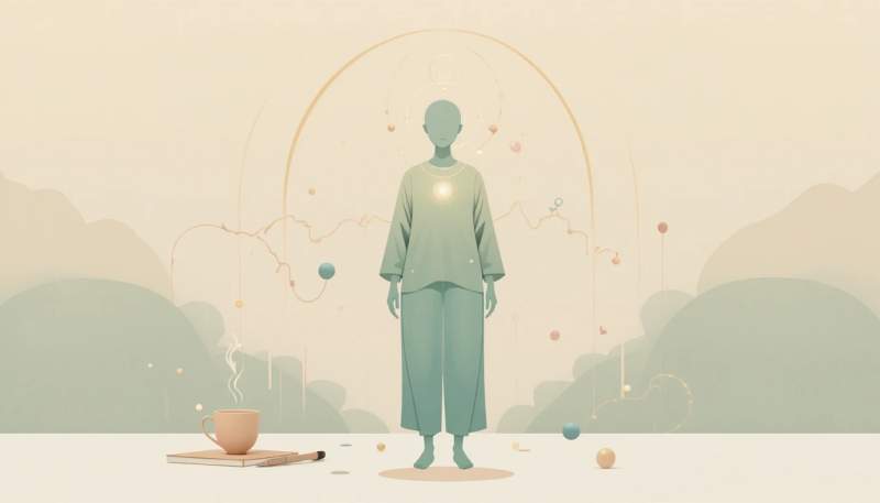 sade yasam ritim enerji dongusu siluet sahne