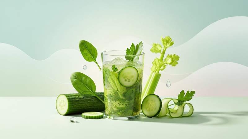 sebze detoksu sade karisim hafif akis