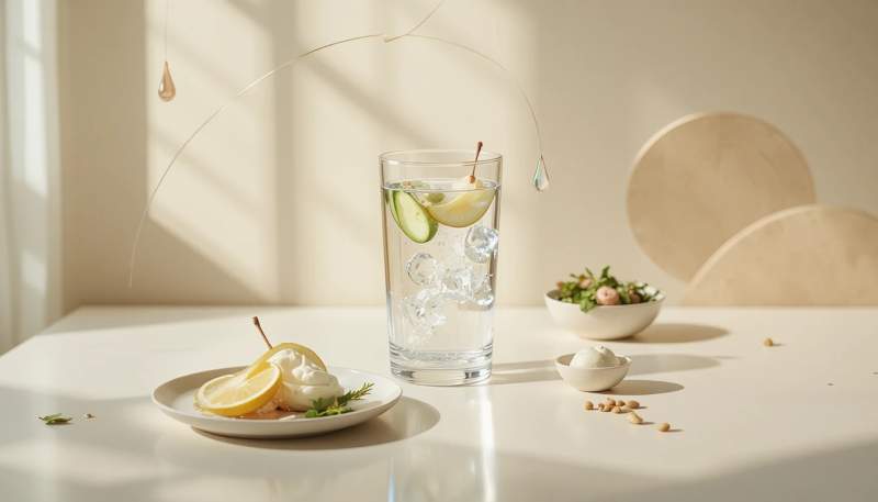 su tuketimi hafif ogun ritmi dengeli editorial sahne