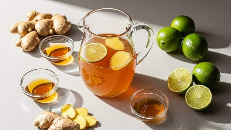 switchel zencefil lime fermente icecek estetik