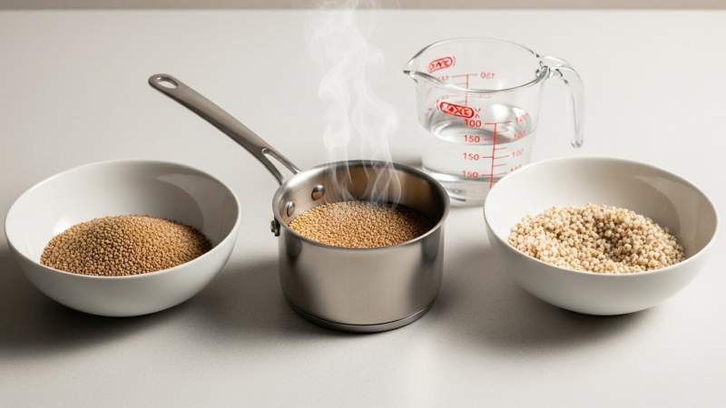 teff pisirme dengeli su cekme editorial