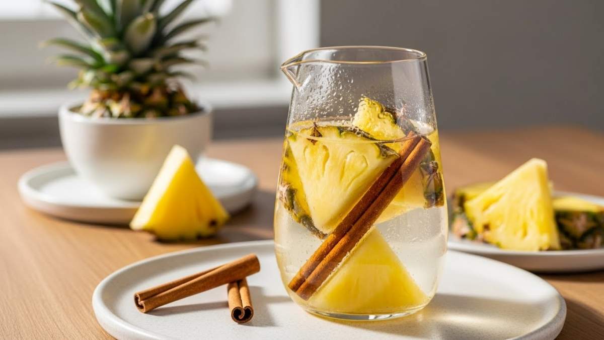 Ananas ve Tarçın Detoks Suyu Enerji Veren Tarifler