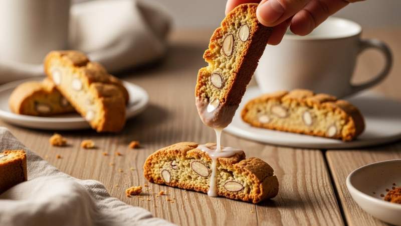 bademli biscotti ve bitki cayi uyumu