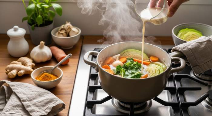 hafif detoks corbasi ve sebze dengesi