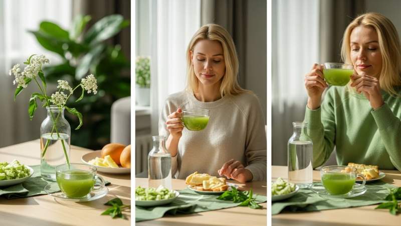 kisa detoks ve yesil cay ritmi