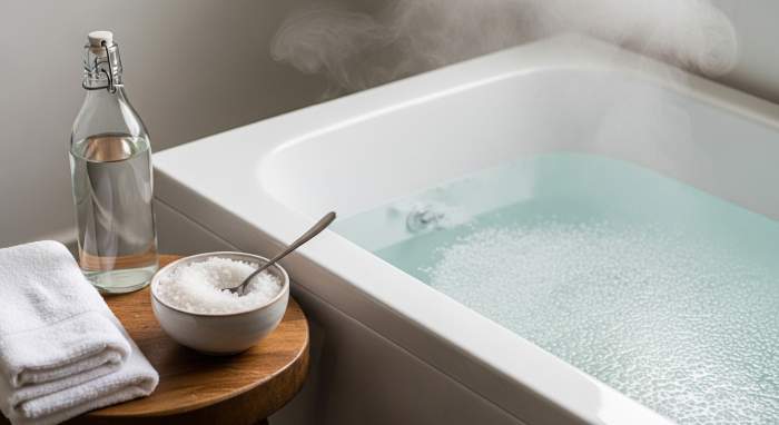 epsom tuzu ile evde spa banyosu