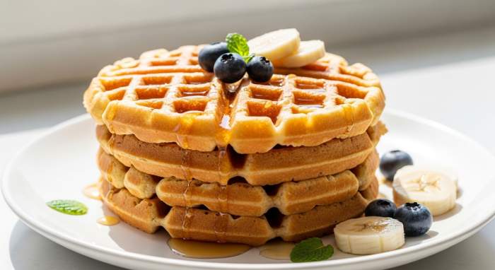 Yulaf Sütüyle Şekersiz Waffle